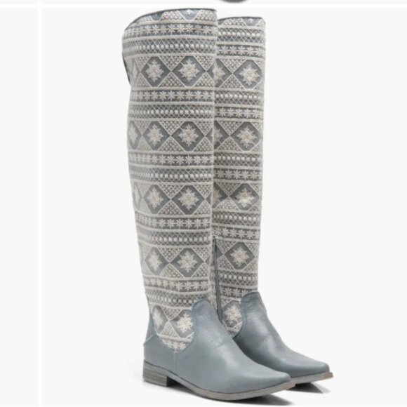 Free People Bren Crochet Tall Boot Size 6.5 US NIB - Picture 2 of 6